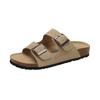 Women's Retro Genuine Leather Birkenstock Shoes, Inner Height-Increasing, Single Strap Beach Slippers, Sizes 35-46 Available