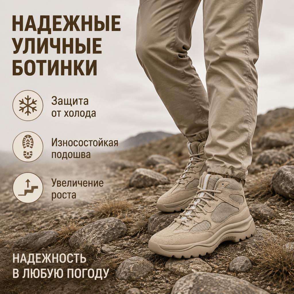 adidas Originals Yeezy DSRT Boot "Rock" Warm High-Top Durable Outdoor Boots Unisex Boots Light-Brown EG6462-2022