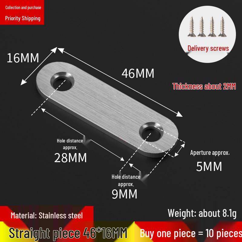Stainless Steel 90° Right Angle Bracket Connector
