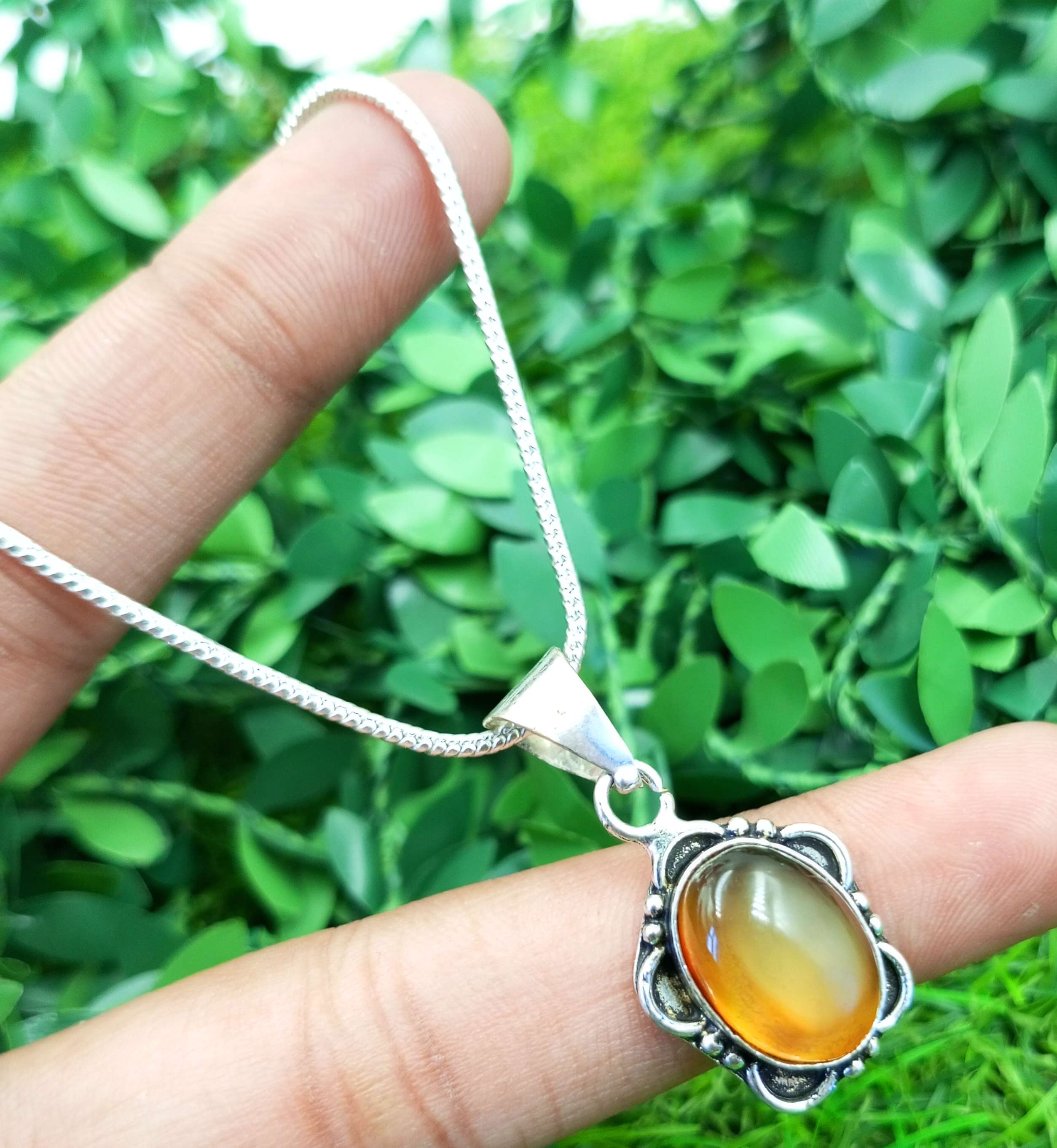 

Onyx Gemstone 925 Sterling Silver Plated Necklace Chain Pendant Jewelry NST-J2H851