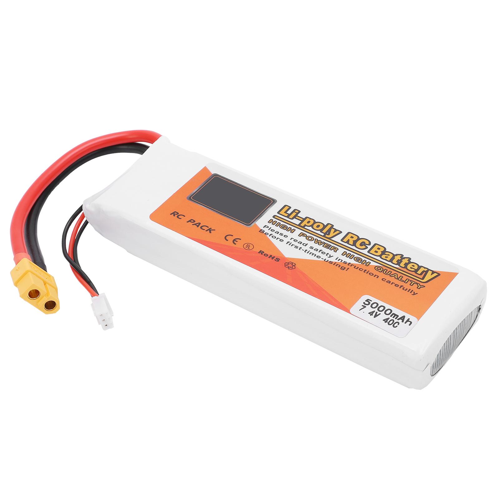 

7.4V 5000mAh 40C Lipo акумулятор XT60 Plug 2S акумуляторна батарея для RC гоночних дронiв