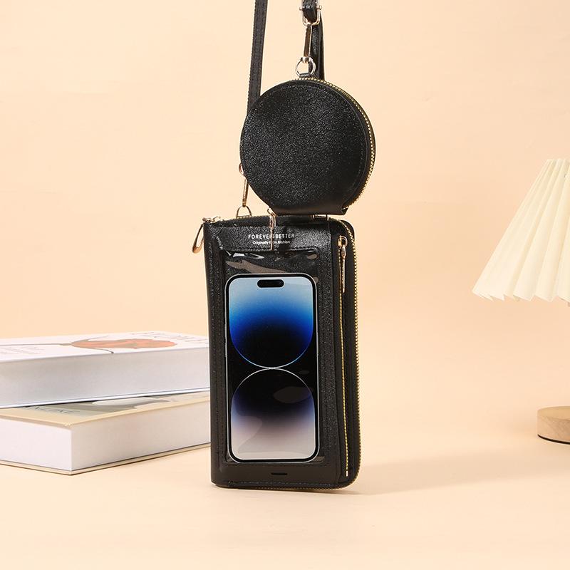 

Прозрачная перспективная сумка для мобильного телефона с сенсорным экраном, женская сумка, лидер продаж, женская сумка, простая и модная сумка через плечо чёрный