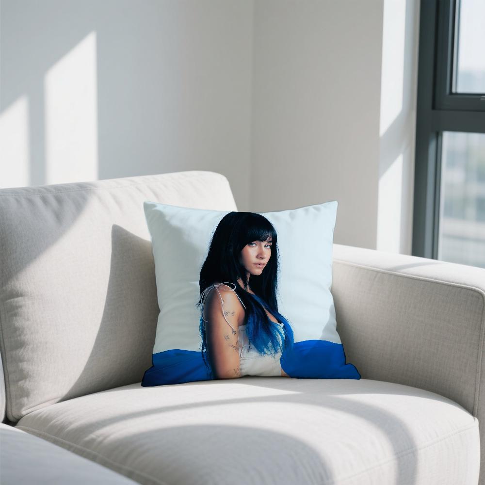 

A-Aitana Singer O-Ocana cushion cover Double Sided Printed Polyester Pillowcase Pattern Decorative Zipper Cushion Cover 30cmx30cm