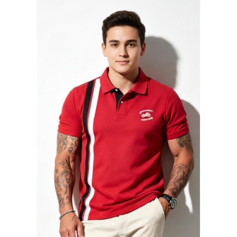 Men Short Sleeve Polo Shirt Summer Cotton Business Casual Brand Embroidery POLO Top Plus Size