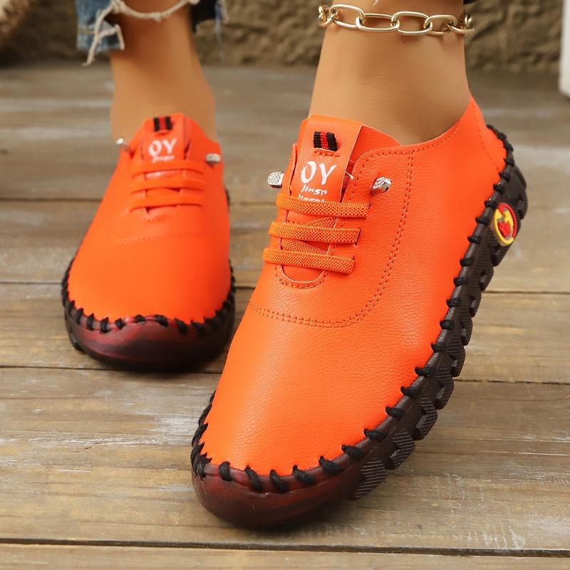 Autumn new casual single shoes women's beef tendon soft sole hand-stitched middle-aged and elderly mother shoes women's shoes spot wholesale
