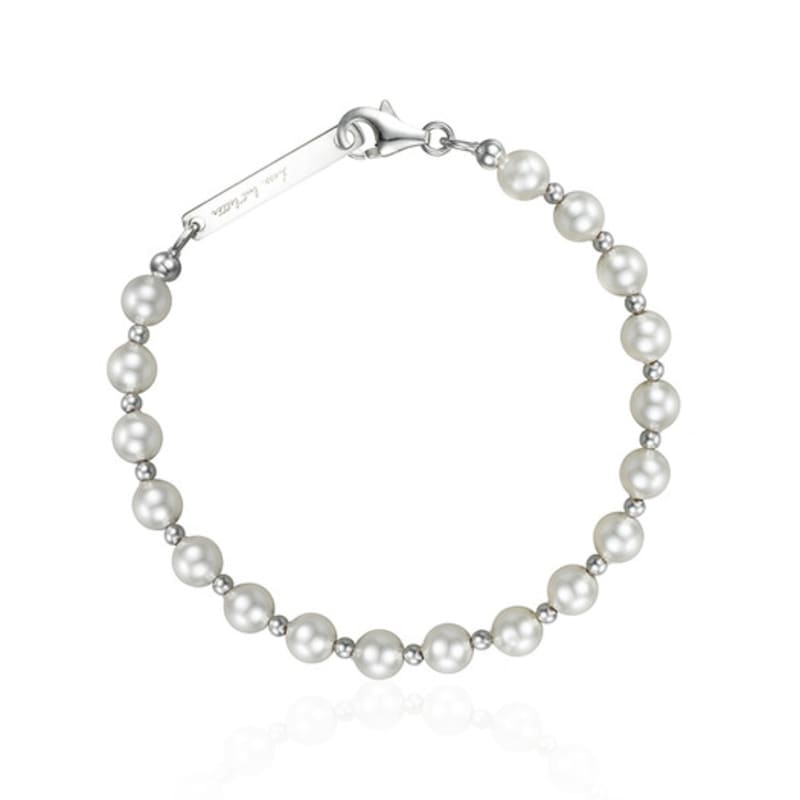 LUNNE Silver 925 Ball Pearl Bracelet #LSB12