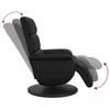 Relaxation Armchair with Footrest Black Faux Leather
