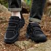 New Designers Style Men's Sneakers Waterproof Leather Hiking Shoes Men Fashion Outdoor Trekking Tourism Shoes Non-slip Male Shoe