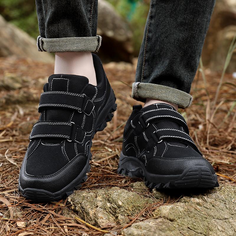 New Designers Style Men's Sneakers Waterproof Leather Hiking Shoes Men Fashion Outdoor Trekking Tourism Shoes Non-slip Male Shoe