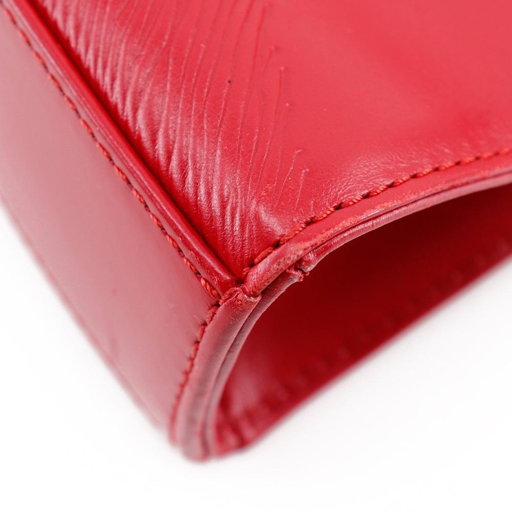 Louis Vuitton Spartan Shoulder Bag M63947 Opera Line Red Calfskin/Epi Leather Women Used