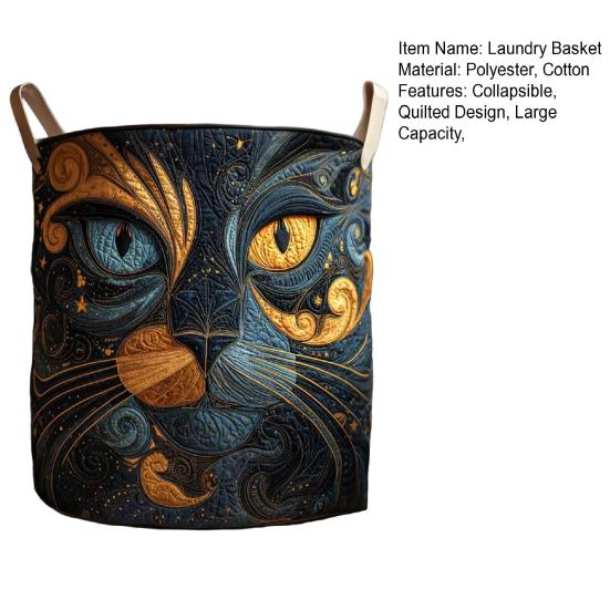 Quilted Floral Laundry Basket Fabric Boho Storage Hamper with Handles Foldable Large Capacity Laundry Bin for Nursery Bedroom Clothes Kids Toys