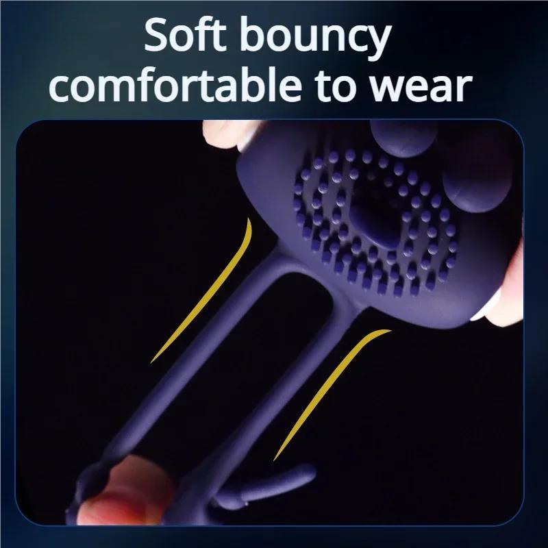 Vibrating Cock Ring for Men Silicone Penis Rings Intense Vibration Mens Vibrator Longer Harder Stronger Erection Adult Sex Toys