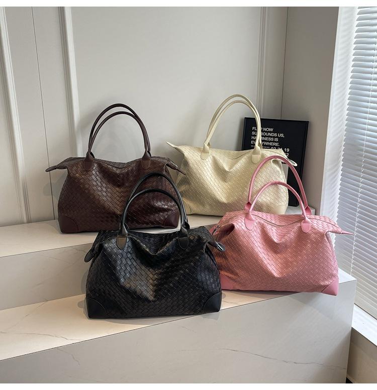 Fashion Woven Large-capacity Tote Bag Women's 2024 New Simple and Versatile Short-haul Shoulder Travel Bag Tide