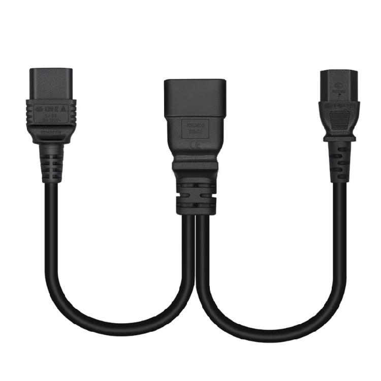 C20 zu C13+C19 Y-Splitter Stromstecker Kabel Einzeln IEC 320 C20 Stecker auf C13+C19