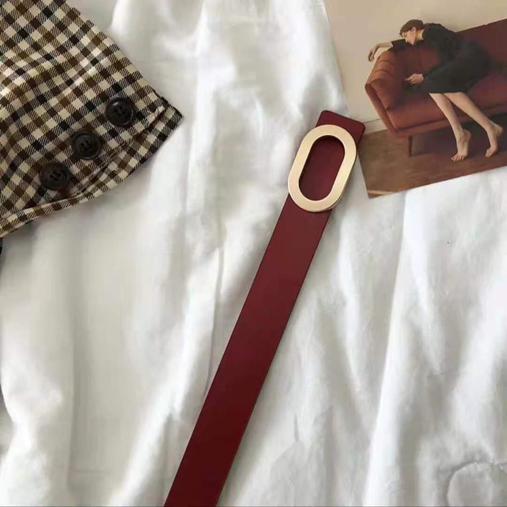 New Korean Version of Popular Imitation Leather Belt for Women Antique Hidden Buckle Belt for Women New European and American Style Belt