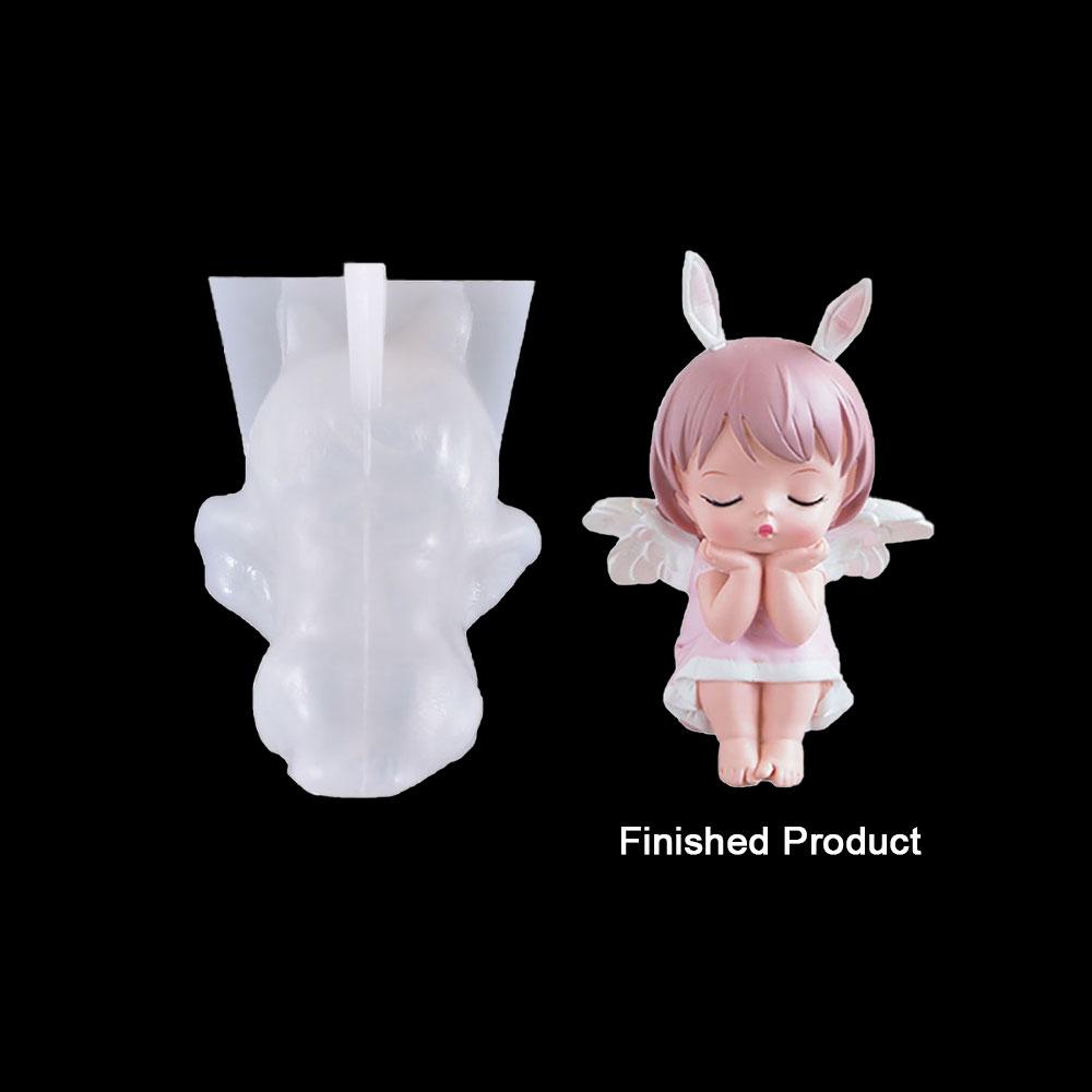 Silicone World DIY Angel Mermaid Bear Wing Silicone Molds Handmade Making for Epoxy Resin Mold Candle Mold Cake Mold Craft Decor
