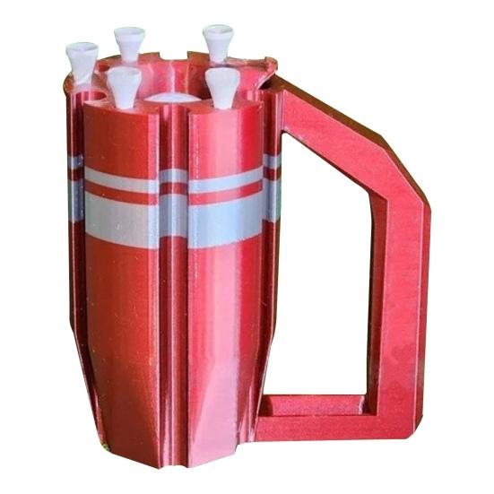 3D Printed Golf Club Carrier with Tee Ball Holder Holds Up to 6 Golf Clubs Golf Club Cylindrical Holder Organizer Support Stand Golf Accessory