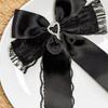 Elegant Bows 2000s Black Balletcore Hair Clip Elaborate Flat Clip Balletcore