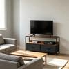 TV Lowboard with Foldable Drawers, Entertainment Center with Open Shelf, Stylish TV Table, Versatile Sideboard (Only with TV Lowboard)
