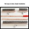 Stainless Steel Long Handle Outdoor Floor Scrub Brush with Stiff Bristles