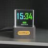 zmart GeekMagic GIFTV Crystal Cube Photo Display Holographic Desktop Smart Weather Station Digital Clock GIF Animation Album Hologram Clock Crystal Ph