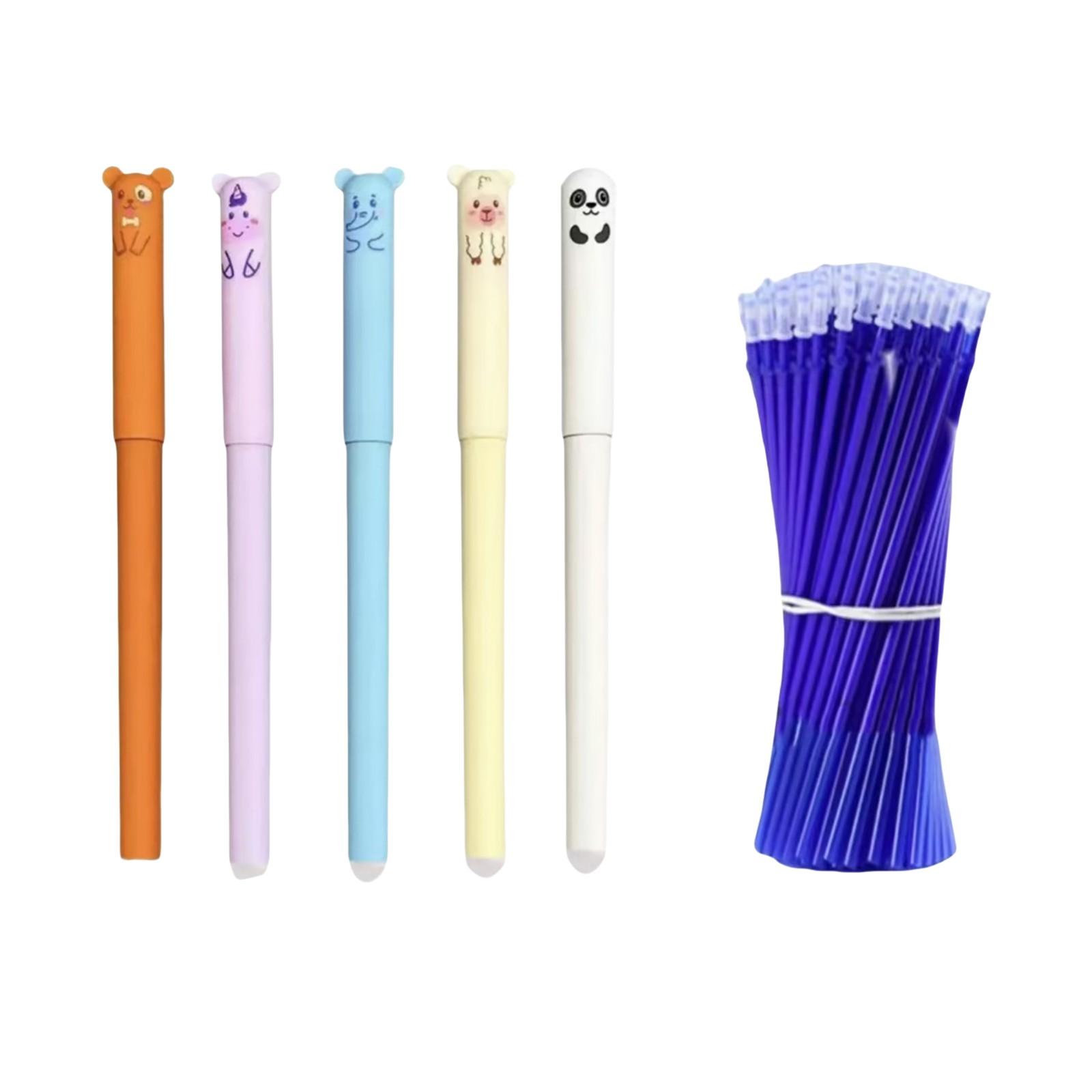 

Стираемая гелевая ручка Термо-легко стираемая гелевая ручка Милый мультяшный набор ластиков с ластиком без отходов Наконечник ручки 0,5 мм 20 мл One Size