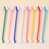 100pcs Dog Toothbrush Double Headed Long Handle Dog Pet Toothbrush for Dogs Cat Puppy Teeth