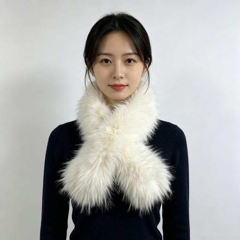 Soft Plush Neck Collars Thicken Winter Scarf Comfortable Fur Neck Warmer  Winter