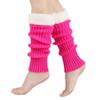 Christmas Knitted Leg Cover Candy Color Leg Warmer Stacked Christmas Leg Sleeve Thickened Foot Cover Strap Leg Socks Girls