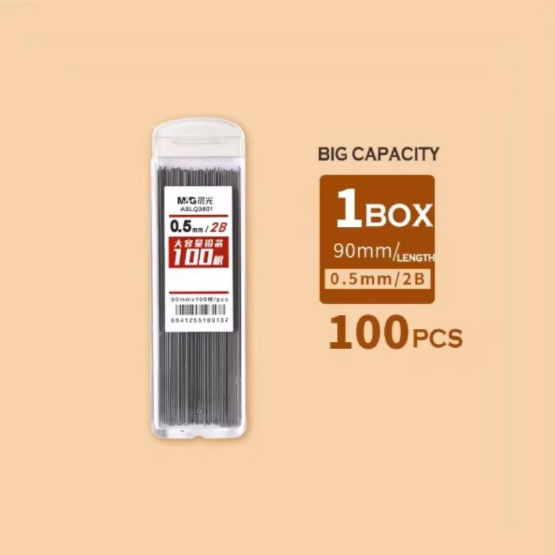 M&G Pencil Refill 2B/HB 0.5mm 0.7mm Graphite Refill Mechanical Pencil Refill Plastic Auto Replacement Pencil Refill