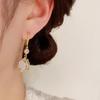 Micro Inlaid Cat Eye Stone Tulip Hook Earrings Fashion Niche Luxury Jewelry For Women