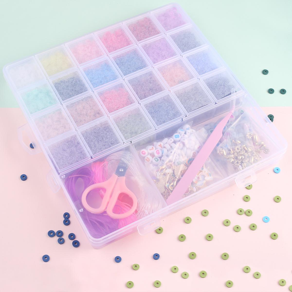 

Коробка для хранения с 26 слотами, прозрачный пластиковый контейнер для ювелирных изделий «сделай сам», чехлы для переноски сережек, прямоугольная коробка 200x190x20mm белый