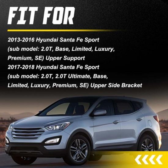 Black Bumper Support Bracket Retainer Front For 2013-18 Hyundai Santa Fe Sport A
