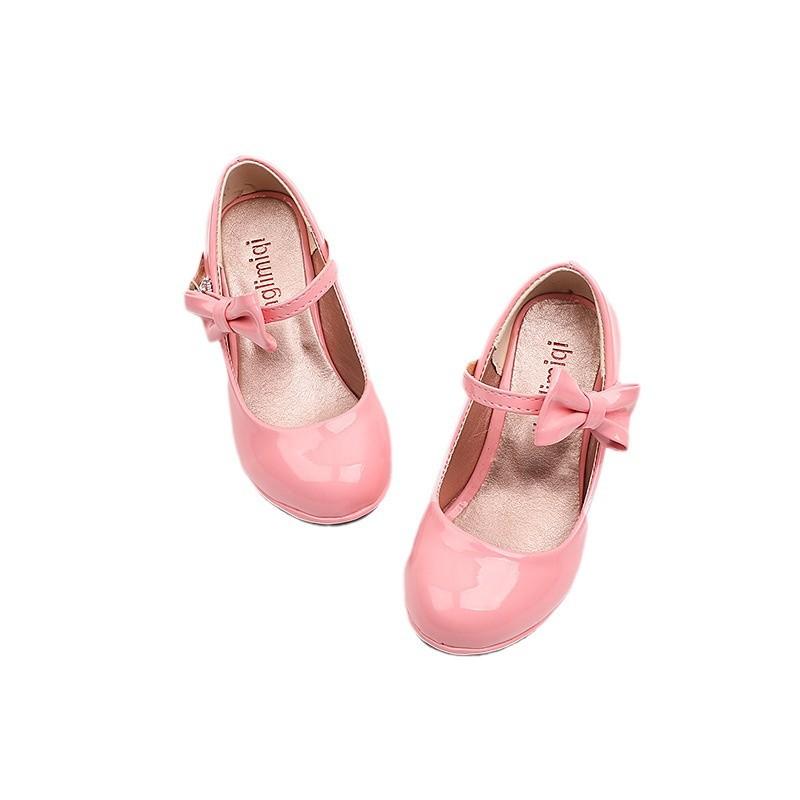 Nuove Scarpe in Pelle Moda Versatili Comode Scarpa da Ragazza Principessa Raffinata Casual Sandali con Tacco Alto Prestazione Classica Scarpa per Bambini