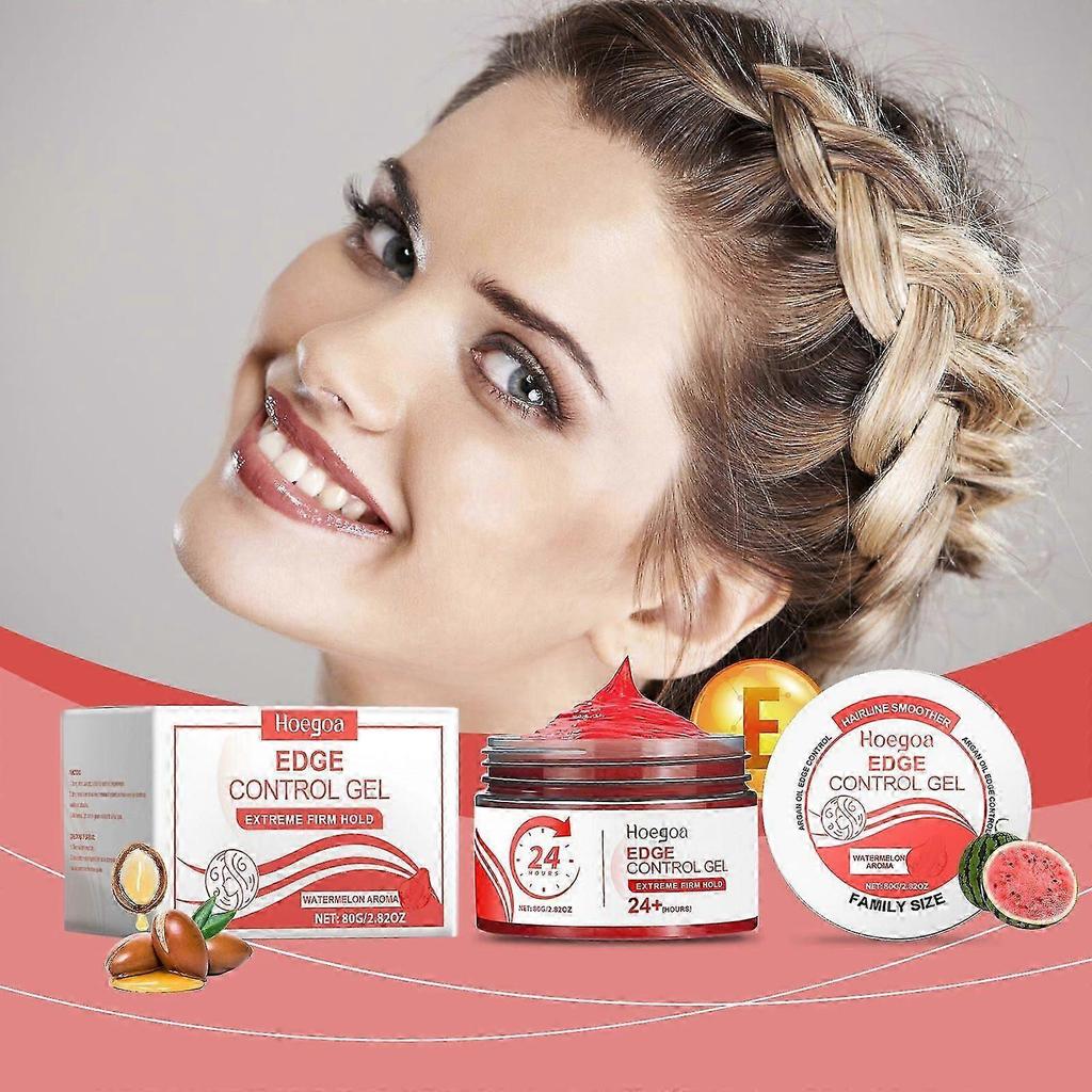 Red Watermelon Hair Gel with Vitamin E  Natural Hold, Nourishing & Long-Lasting Style (80g)