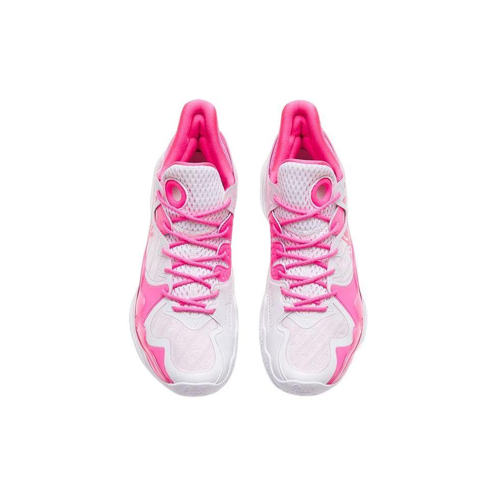 Anta Shock Wave 4 White Phosphor Men Sneakers Pink 112311106-1