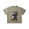 260 GSM Double Yarn 32 Count 100% Cotton Black Clover V2 Asta Print Unisex Heavy Cotton T Shirt