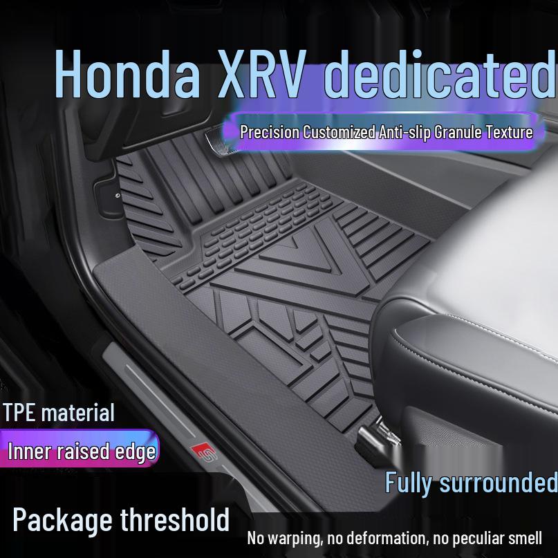 Honda XRV TPE Full Surround Waterproof Floor Mats & Door Sill Covers Single Layer Upgraded TPE Mat