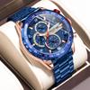 NIBOSI Brand Luxury Watches For Man Stainless Steel Luminous Chronograph Date Quartz Watches Business Men Relogio Masculino