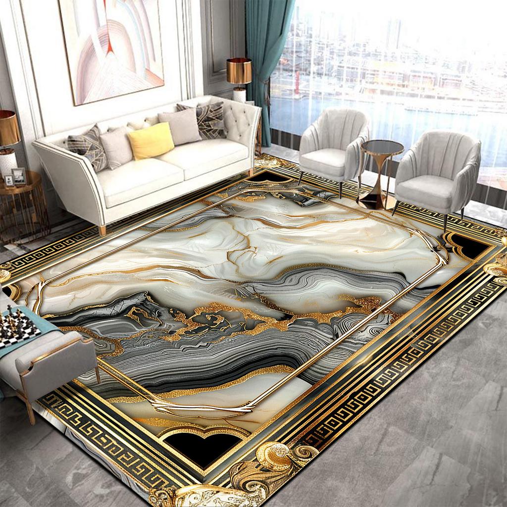 Luxury Marble CARPET FOR LIVE ROOM Decoration Bedroom Large Area Rugs Sofa Coffee Tables Mat Anti Slip Entrance Doormat Washable