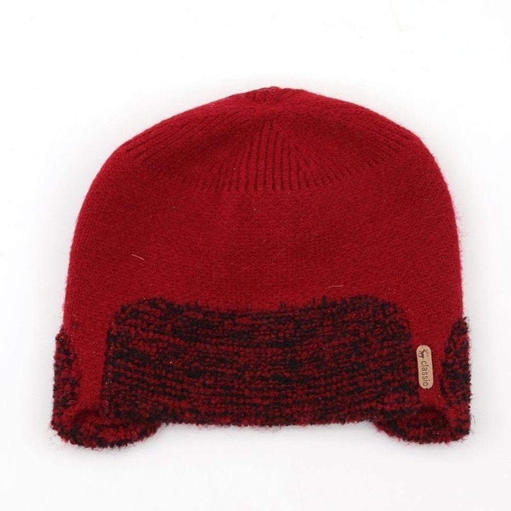 

Новая Ветрозащитная Вязаная Шапка Теплая Защищающая от Холода Шапка-Пуловер Шапка с Защитой Ушей Унисекс