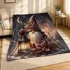 Holiday Gnome With Lantern Coral Fleece Blanket Christmas Decor