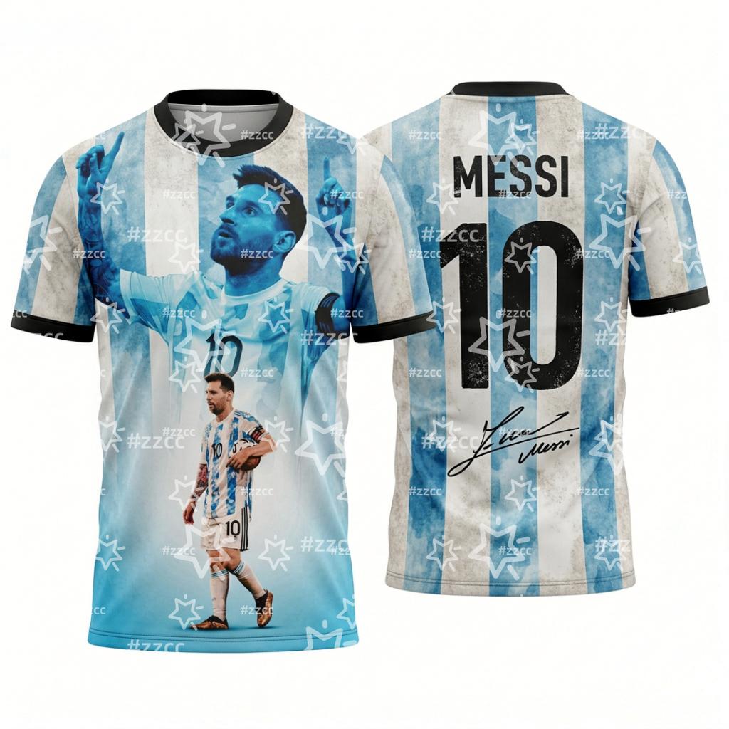 2026 Argentina Lionel Messi Numero 10 maglia da calcio Kit di allenamento Estate Sport T-shirt da uomo Abbigliamento per bambini Maglietta maglietta da ciclismo