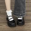 Pantofi Mary Jane cu platformă groasă de modă pentru femei, din piele lăcuită, cu cataramă dublă, pantofi cu curele la gleznă Woman2024, pantofi Lolita de primăvară, Y2K