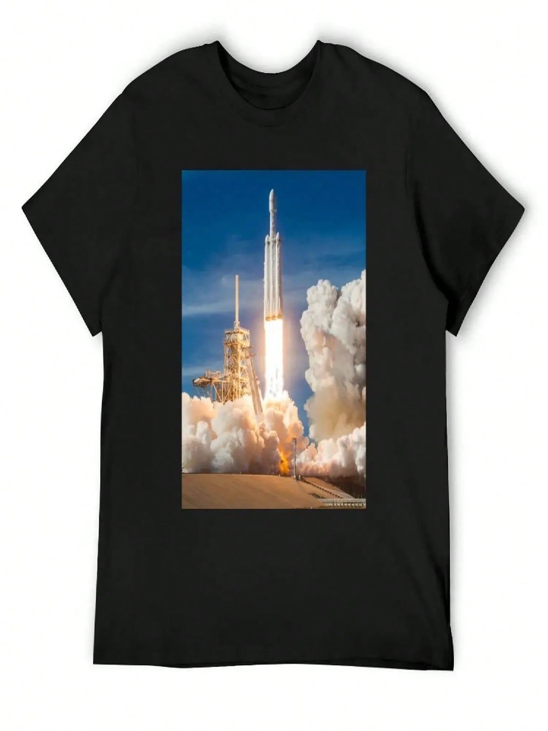 Falcon Heavy Liftoff (8K Resolution) T-Shirt Tops Shirts Graphic Tees Football T Shirt Tshirts Personalised T-Shirt unisex S разноцветный