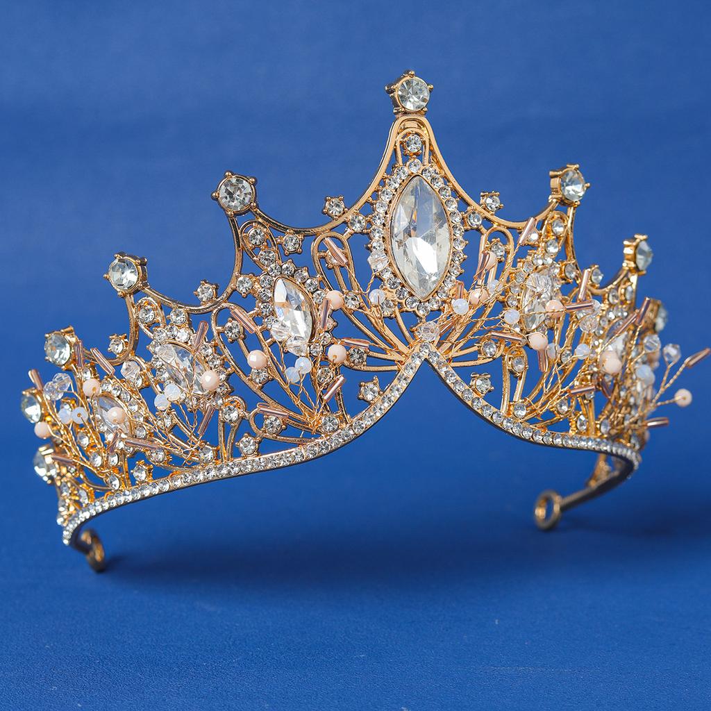 Baroque Crystal Crown Tiara for Women Rhinestone Prom Diadem Headband Bridal Wedding Hair Accessories Jewelry Crown Tiara Gift
