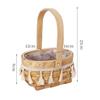 Mini Miniature Dollhouse Basket Handmade Tassel Style Hand Woven Basket DIY Paper Vine Handheld Flower Basket