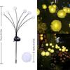 Solar Dandelion Lights, 6 Heads Always on/Flashing Lawn Lamp, LED Landscape Lighting Garden Decoration, Ground Plug Light