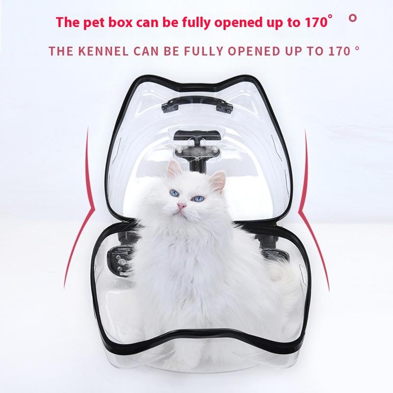 Katzen Tasche Rollkoffer Haustier Ausflug Tragbar Mit Blasenbox Transparente Weltraumkapsel
