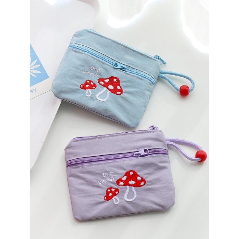 Japanese Cute Multi-layer Small Wallet Simple New Retro Mini Small Bag Coin Purse Card Case Key